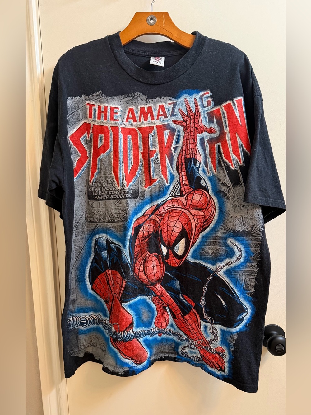Vintage Spider-Man Peyote Resurrection XL 90 RARE Mexican Boot RESURRECCION Tee